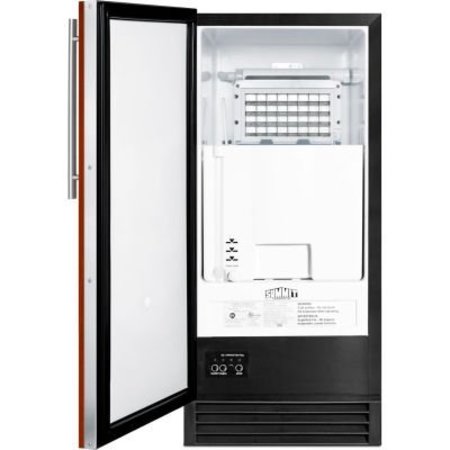 SUMMIT APPLIANCE DIV. Summit Clear Icemaker For Built-In Or Freestanding Use, 25Lbs Capacity, ADA Compliant BIM44GIFADA